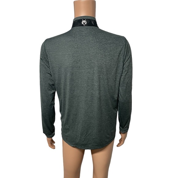 Greyson Men’s Dark Gray Heather M Guide Sport Quarter Zip Embroidered*** - Picture 3 of 13